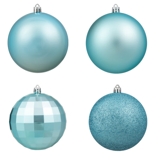 BRILLSHINE 4in Christmas Ball Ornaments Shatterproof Large Plastic Hanging Ball Xmas Ball Ornaments Set